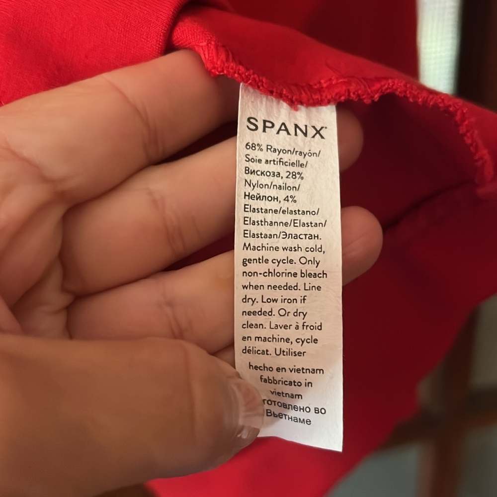 Spanx Perfect Fit & Flare Dress in Red - Picture 7 of 8